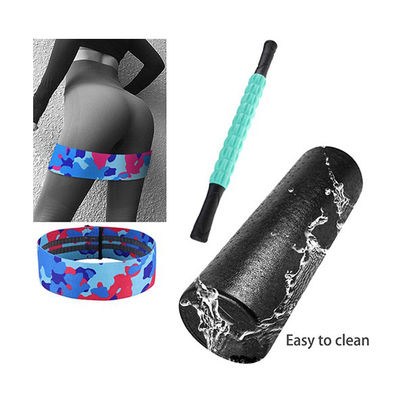 Foam Muscle Massage Roller Stick With Anti Slip Fabric Resistance Bands Massage Set