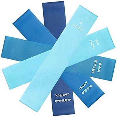 Blue Colors Latex Stretch postpartum recovery Resistance Exercise Bands  60×50×0.4cm