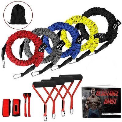 Upgraded Resistance Tube Set With Anti Snap Heavy Duty Protective Nylon Sleeves