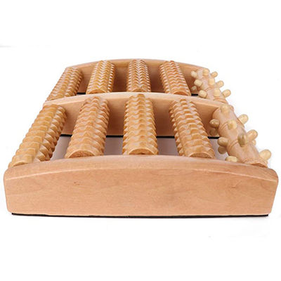 Large Manual wooden foot massager ,  18 separate nubs wooden foot roller