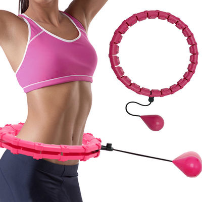 ABS Pink Hula Hoop Ring For Adults Weighted Digital Sport Yoga Fitness Ring