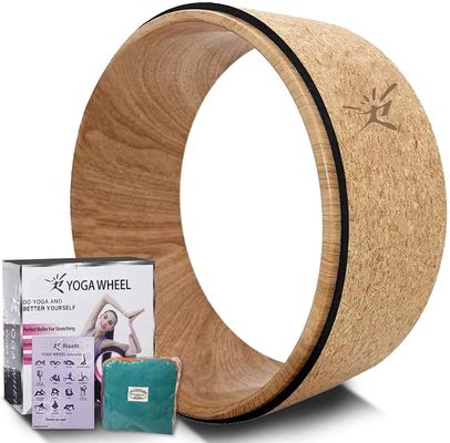 Custom ECO Friendly Wooden Fitness Equipment Cork Yoga Wheel Manufacturor