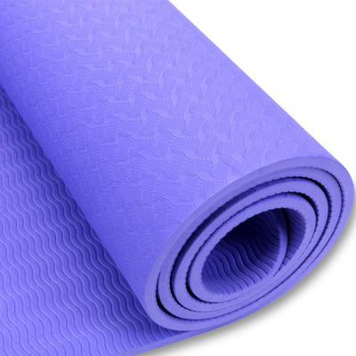 TPE Yoga Fitness Equipment , Position Line Non Slip Carpet  TPE Yoga Mat 173x61cm