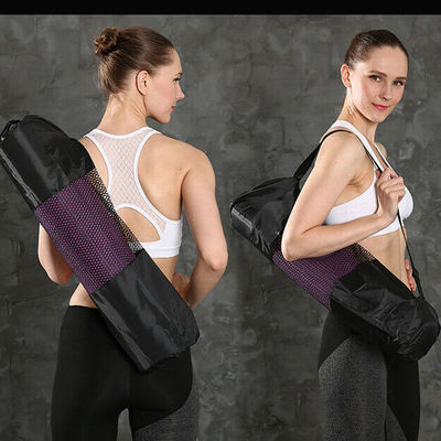 Portable Oxford Cloth Yoga Fitness Equipment , 65cm Length Shoulder Yoga Mat Bag