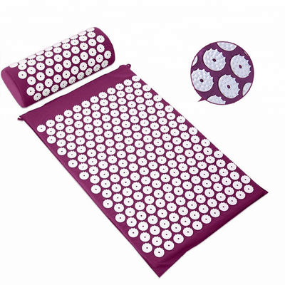 Cotton Fabric Massage Cushion Custom Foot Acupressure Mat And Pillow Set