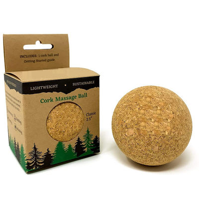 soft flexible Natural Cork Massage Ball ,  Wood Color Large Cork Ball