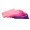 Pink Colors Exercise Latex Stretch Resistance Exercise Bands With Carry Bag