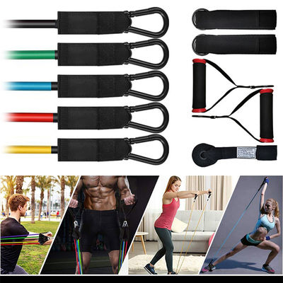 Fitness Latex 11pcs Resistance Bands ,  Resistance Band Tube Pull Rope Sport Set