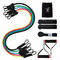 Fitness Latex 11pcs Resistance Bands ,  Resistance Band Tube Pull Rope Sport Set