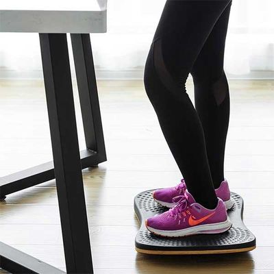 Anti Fatigue Standing Balance Board Wood PU Stability trainer