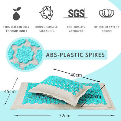 ABS PP Spikes Yoga Acupressure Mat Cushion For Personal Care Body Massage