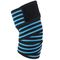 Polyester Red Blue Brace Compression Sleeve Adjustable Elastic Knee Wrap