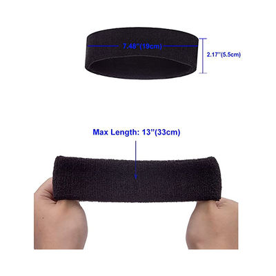 Sweatbands Polyester Cotton Workout Sweat Absorbing Headband For Sports Hair Band