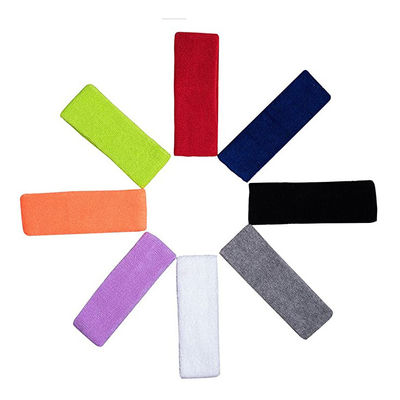 Sweatbands Polyester Cotton Workout Sweat Absorbing Headband For Sports Hair Band