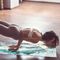 Natural Rubber Printed Women 185 * 68CM 1.5MM Quality Pilates Gym Exercise Yoga Mats
