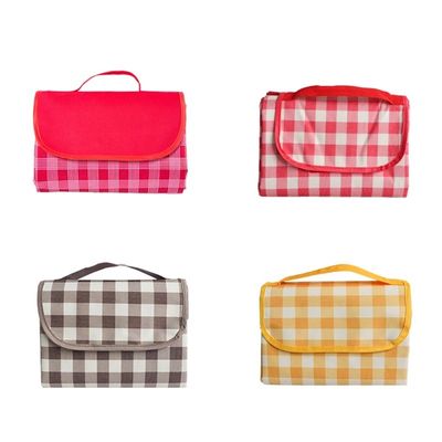 Foldable Gingham Outdoor Picnic Mat Sandproof Waterproof 2M Camping Beach Blanket