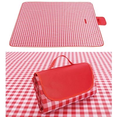 Foldable Gingham Outdoor Picnic Mat Sandproof Waterproof 2M Camping Beach Blanket