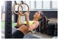 Double Circle Crossfit Pull Ups Garage Fit Wood Gym Rings Home Fitness Equipment