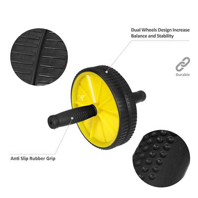 Strength Training Equipment Unisex Ab Wheel Roller With 2 Configurable Wheels And Non Slip Handles