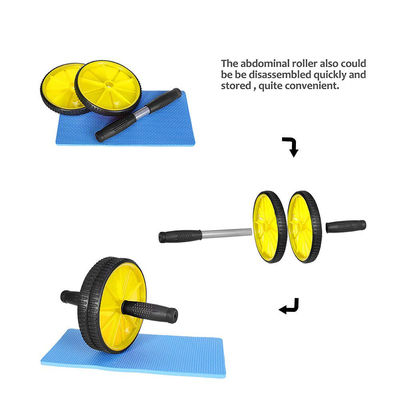 Strength Training Equipment Unisex Ab Wheel Roller With 2 Configurable Wheels And Non Slip Handles