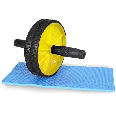 Strength Training Equipment Unisex Ab Wheel Roller With 2 Configurable Wheels And Non Slip Handles