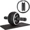 Custom High Quality Gym Workout Equipment Black TPR Material Ab Roller With Knee Mat And Jump Rope
