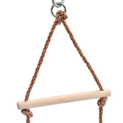 Multi Rungs Sports Wooden Rope Ladder For Children Activity Climbing Game