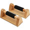 8mm Wood Push Up Handles With Full Non Slip Baseplate  Comfortable Rubber Grip Push Up Stand