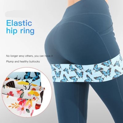 Tiled 38cm Elastic Hip Loop Anti Slip Resistance Band For Exercise Home Sports Training Pull