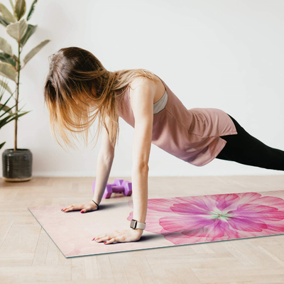 Wholesale OEM Premium Print Yoga Mat for Women Non Slip Exercise Mat with Carrying Strap &amp; Mat Bag